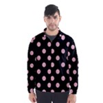 Polka Dots - Pink on Black Wind Breaker (Men)