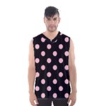 Polka Dots - Pink on Black Men s Basketball Tank Top