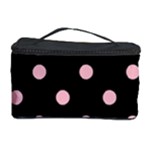 Polka Dots - Pink on Black Cosmetic Storage Case