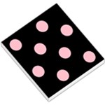 Polka Dots - Pink on Black Small Memo Pads