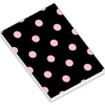 Polka Dots - Pink on Black Large Memo Pads