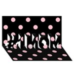Polka Dots - Pink on Black #1 MOM 3D Greeting Cards (8x4)