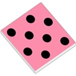 Polka Dots - Black on Flamingo Pink Small Memo Pads