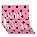 Polka Dots - Black on Flamingo Pink You Did It 3D Greeting Card (7x5)