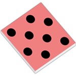 Polka Dots - Black on Coral Pink Small Memo Pads
