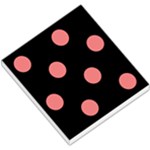 Polka Dots - Coral Pink on Black Small Memo Pads