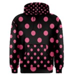Polka Dots - Dark Pink on Black Men s Pullover Hoodie