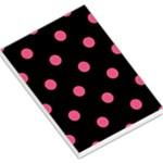 Polka Dots - Dark Pink on Black Large Memo Pads