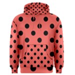 Polka Dots - Black on Pastel Red Men s Pullover Hoodie
