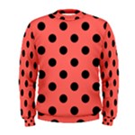 Polka Dots - Black on Pastel Red Men s Sweatshirt