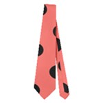 Polka Dots - Black on Pastel Red Necktie (Two Side)