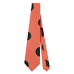 Polka Dots - Black on Tomato Red Necktie (Two Side)