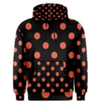 Polka Dots - Tomato Red on Black Men s Pullover Hoodie