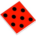 Polka Dots - Black on Ferrari Red Small Memo Pads