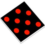 Polka Dots - Ferrari Red on Black Small Memo Pads