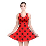 Polka Dots - Black on Red Reversible Skater Dress