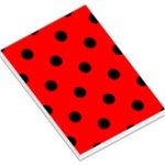 Polka Dots - Black on Red Large Memo Pads