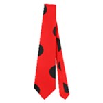 Polka Dots - Black on Red Necktie (Two Side)