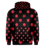 Polka Dots - Alizarin Red on Black Men s Pullover Hoodie