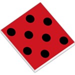 Polka Dots - Black on Fire Engine Red Small Memo Pads