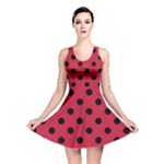Polka Dots - Black on Cardinal Red Reversible Skater Dress