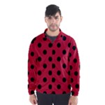 Polka Dots - Black on Cardinal Red Wind Breaker (Men)
