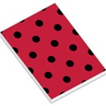 Polka Dots - Black on Cardinal Red Large Memo Pads