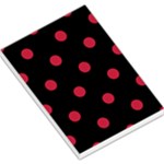 Polka Dots - Cardinal Red on Black Large Memo Pads
