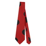 Polka Dots - Black on Dark Candy Apple Red Necktie (Two Side)