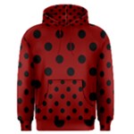 Polka Dots - Black on Dark Red Men s Pullover Hoodie