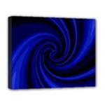 Blue decorative twist Deluxe Canvas 20  x 16  