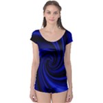 Blue decorative twist Boyleg Leotard 