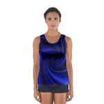 Blue decorative twist Women s Sport Tank Top 