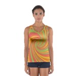 Green and orange twist Women s Sport Tank Top 