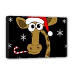 Christmas giraffe Deluxe Canvas 18  x 12  