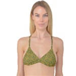 Modern Abstract Ornate Reversible Tri Bikini Top