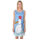 Snowman Sleeveless Satin Nightdress