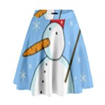 Snowman High Waist Skirt