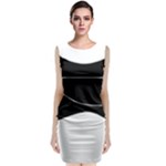 Black and white Classic Sleeveless Midi Dress