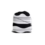 White and black waves Drawstring Pouches (Small) 