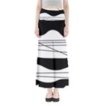 White and black waves Maxi Skirts