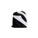 White and black decorative design Drawstring Pouches (XS) 