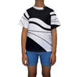 White and black harmony Kids  Short Sleeve Swimwear