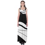 White and black harmony Empire Waist Maxi Dress