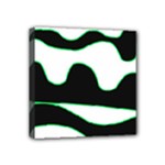 Green, white and black Mini Canvas 4  x 4 