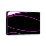 Purple, white and black lines Mini Canvas 6  x 4 