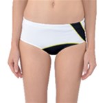 Yellow, black and white Mid-Waist Bikini Bottoms