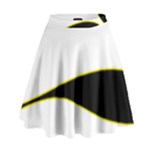 Yellow, black and white High Waist Skirt