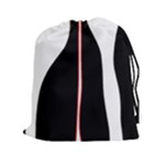 White, red and black Drawstring Pouches (XXL)