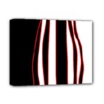 White, red and black lines Deluxe Canvas 14  x 11 